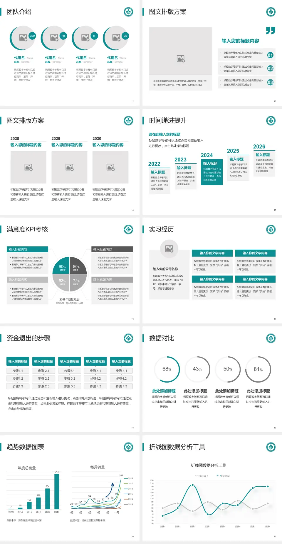 滨州市第二人民医院培训与教育PPT模板4:3格式幻灯片预览图3