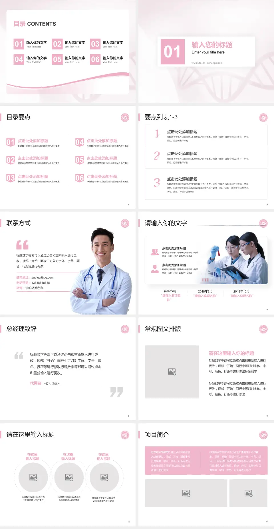 莱州市妇幼保健院项目申请与汇报PPT模板4:3格式幻灯片预览图2