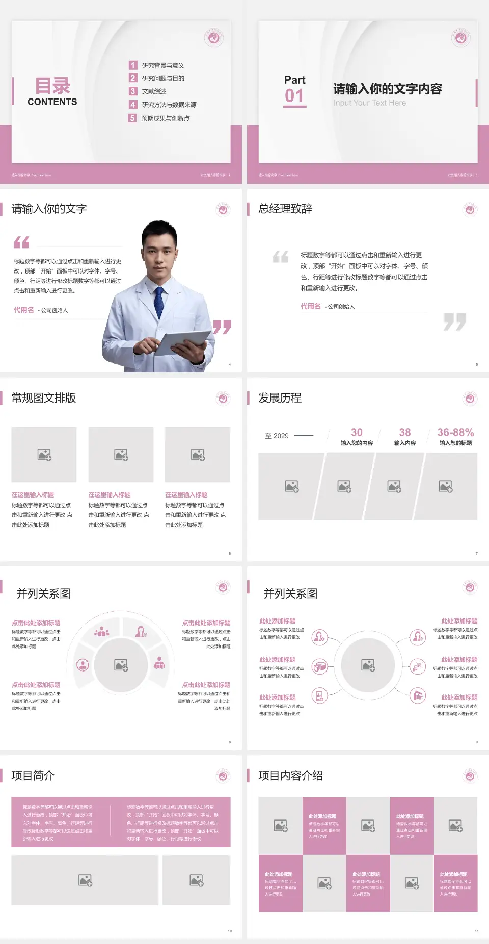 滕州市妇幼保健院医院管理报告PPT模板4:3格式幻灯片预览图2