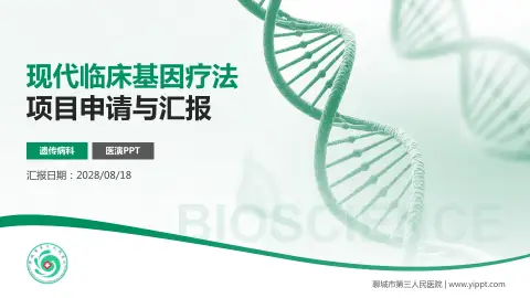 聊城市第三人民医院项目申请与汇报PPT模板