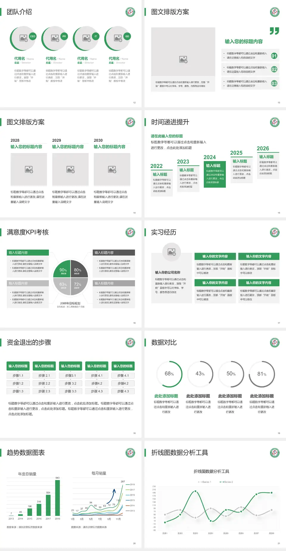 济南市中西医结合医院培训与教育PPT模板4:3格式幻灯片预览图3