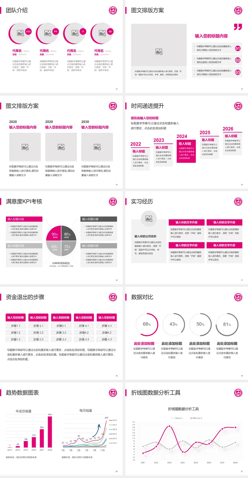 沂南县妇幼保健院培训与教育PPT模板4:3格式幻灯片预览图3