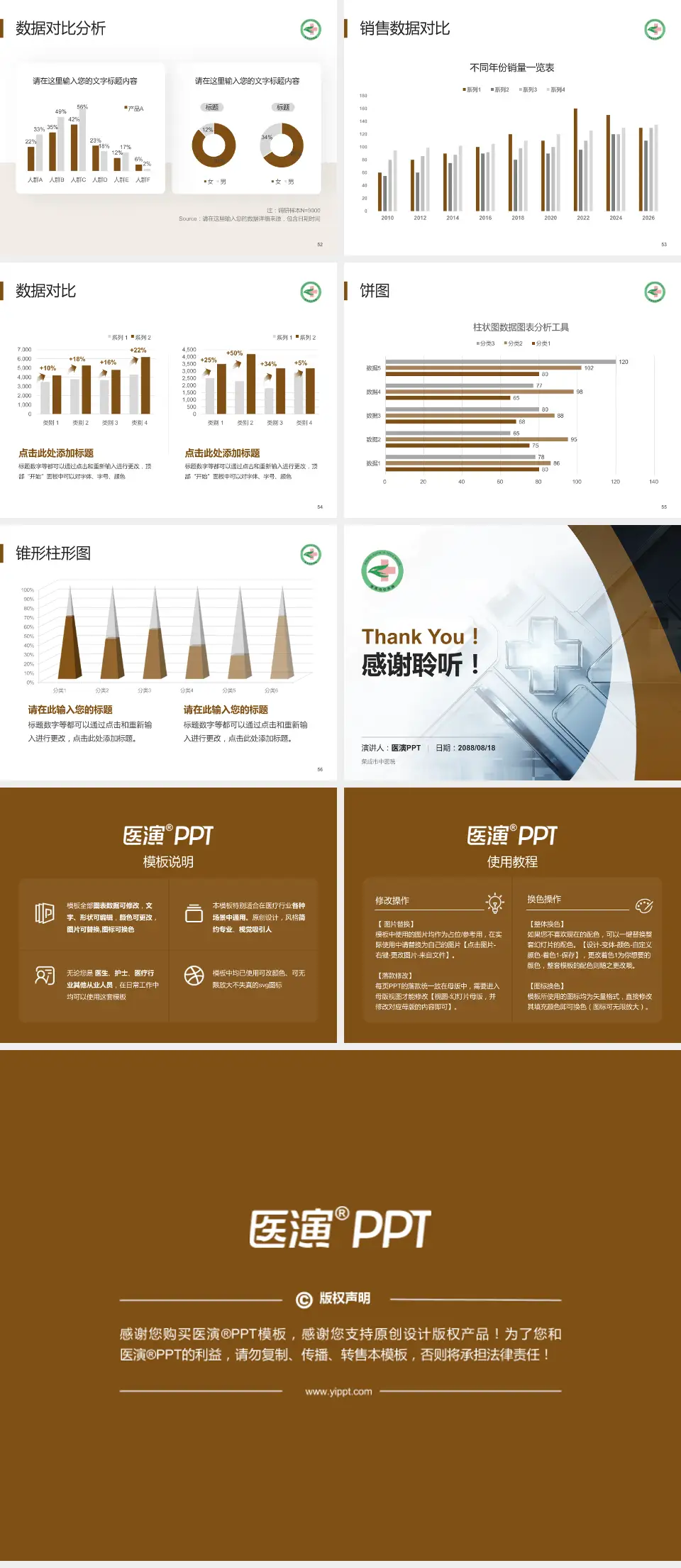 荣成市中医院医疗行业比赛专用PPT模板4:3格式幻灯片预览图7