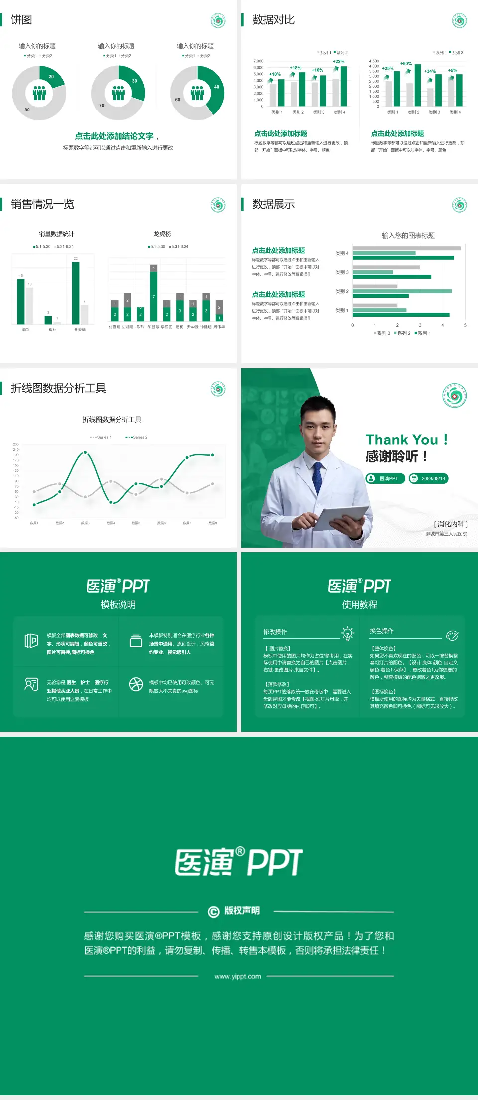 聊城市第三人民医院病例分享与讨论PPT模板4:3格式幻灯片预览图4