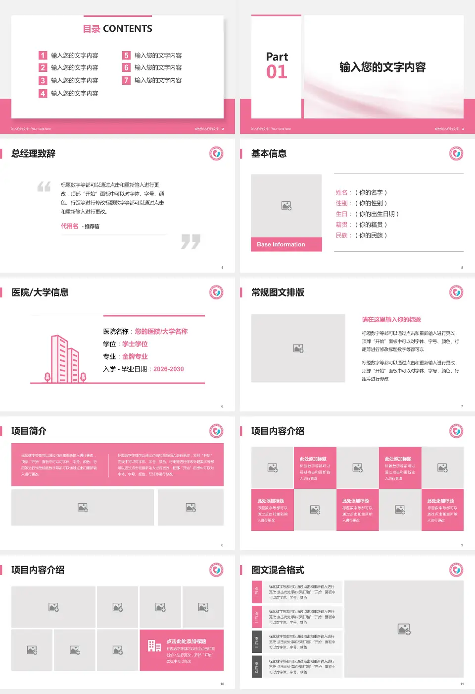 枣庄市立第三医院个人求职应聘简历PPT模板16:9格式幻灯片预览图2