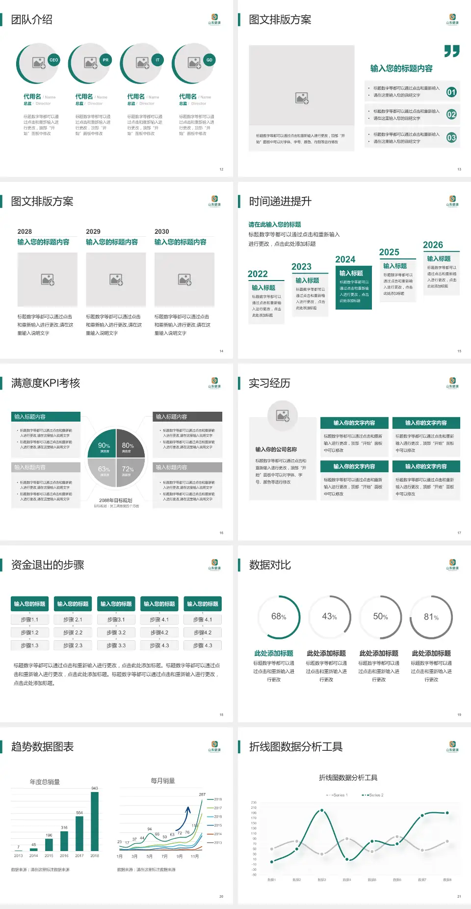 枣庄矿业集团公司中心医院培训与教育PPT模板4:3格式幻灯片预览图3