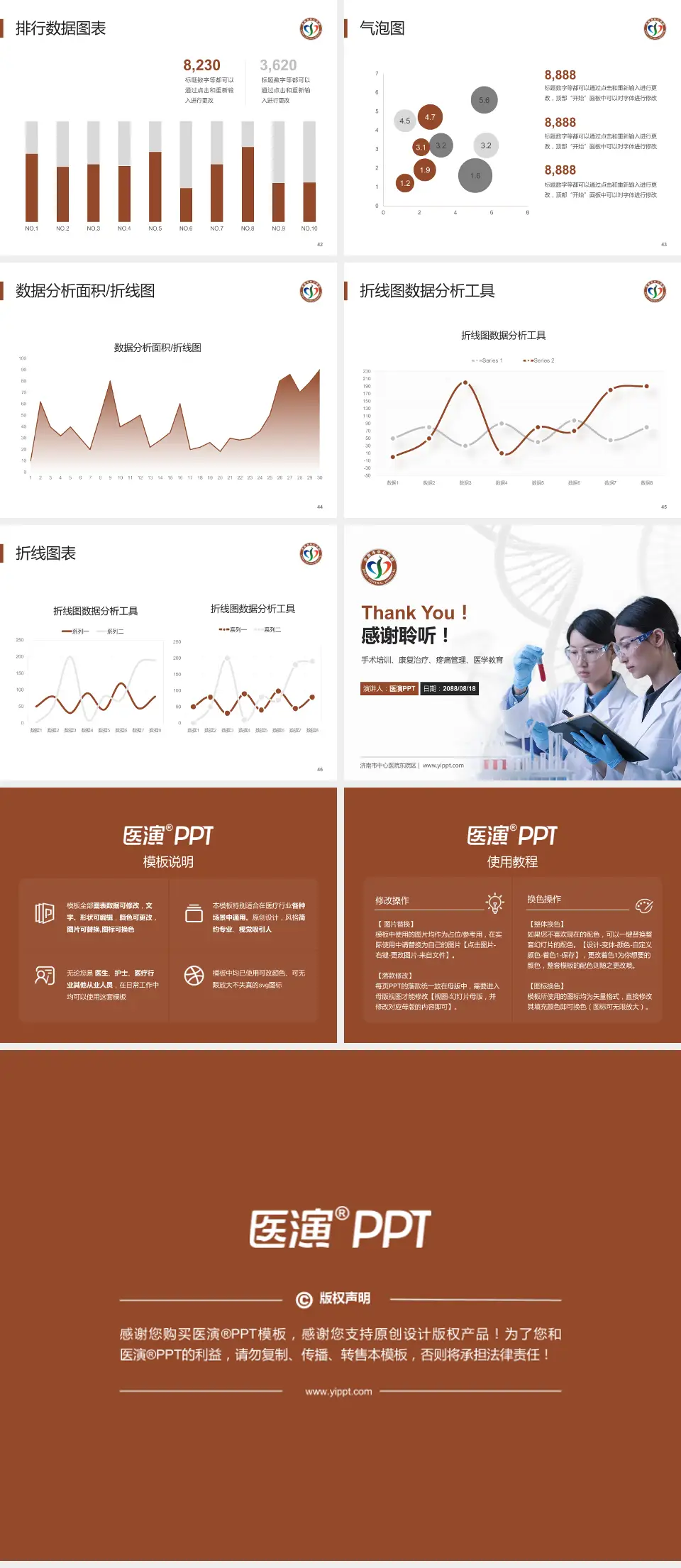 济南市中心医院东院区科研成果展示PPT模板4:3格式幻灯片预览图6