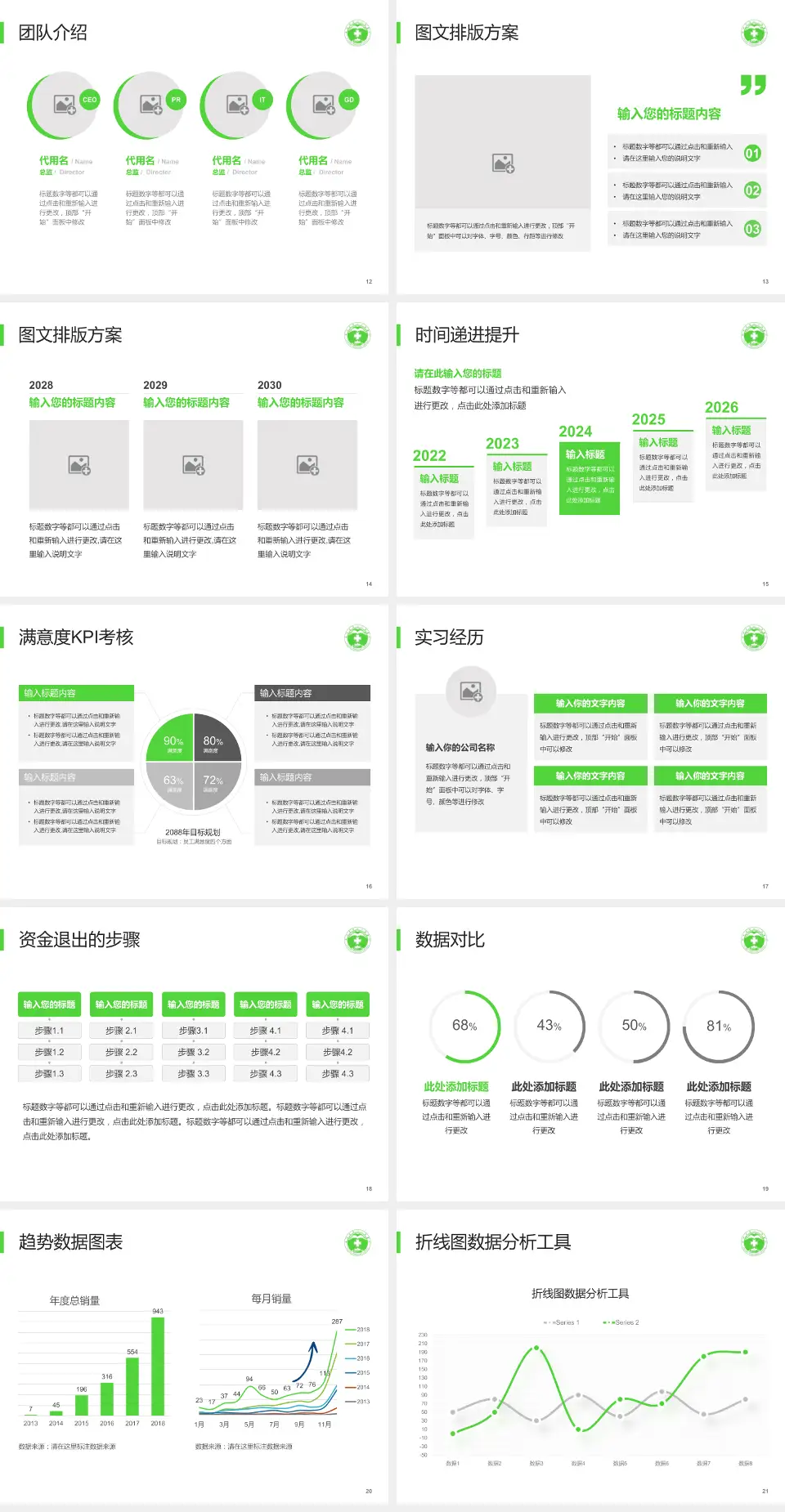 滕州市中心人民医院培训与教育PPT模板4:3格式幻灯片预览图3