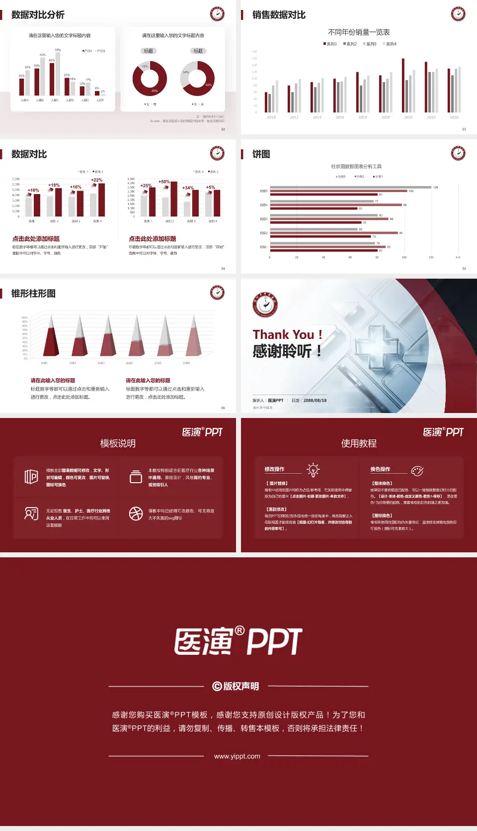 滨州市中医院医疗行业比赛专用PPT模板16:9格式幻灯片预览图7