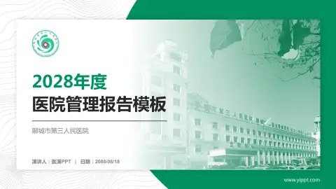 聊城市第三人民医院医院管理报告PPT模板