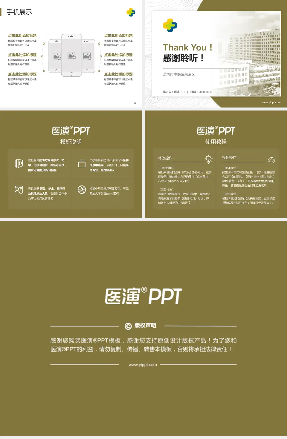 潍坊市中医院东院区医院管理报告PPT模板4:3格式幻灯片预览图7