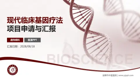 淄博市中医医院项目申请与汇报PPT模板