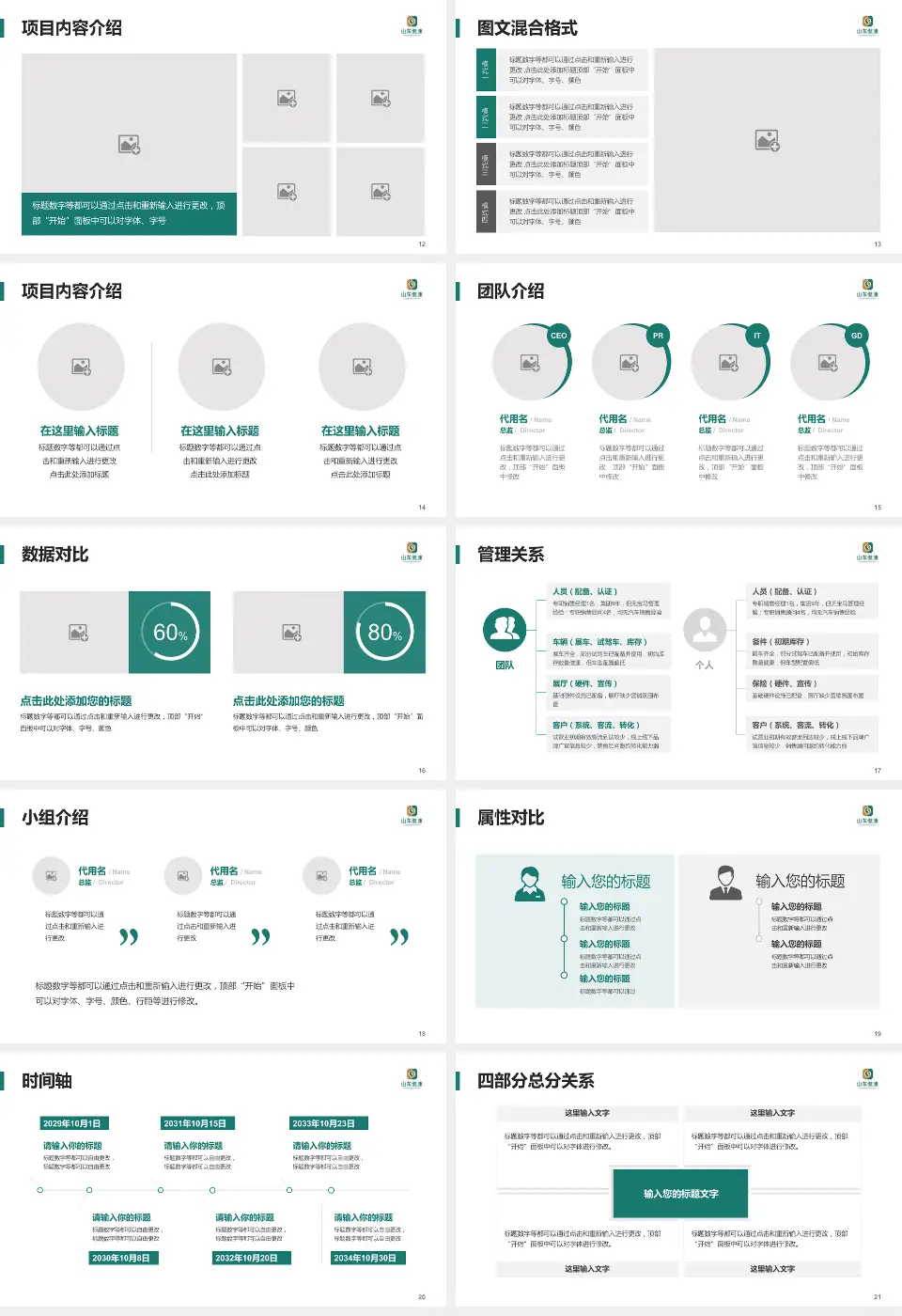 枣庄矿业集团中心医院科室介绍与推广PPT模板16:9格式幻灯片预览图3