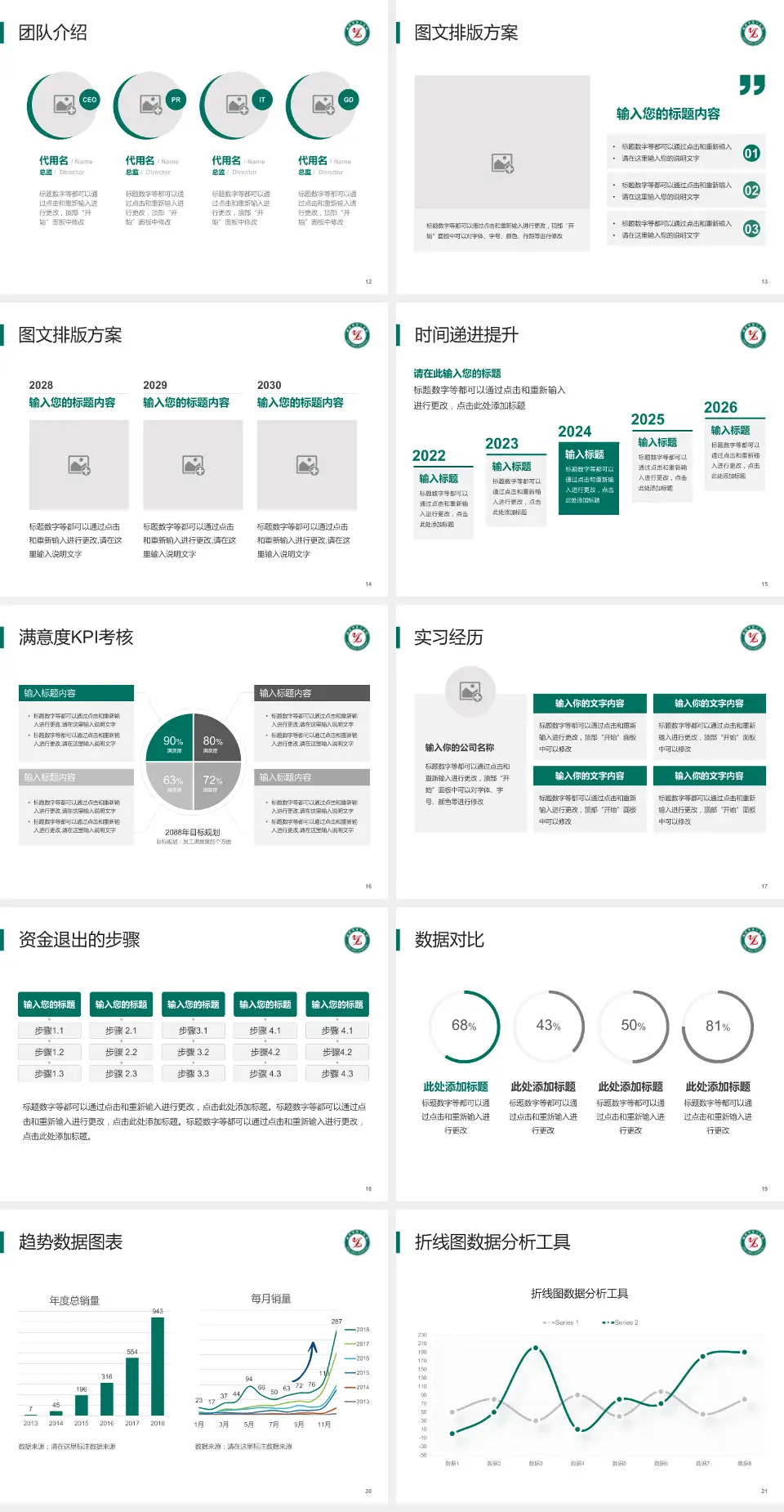 淄博市第一医院培训与教育PPT模板4:3格式幻灯片预览图3