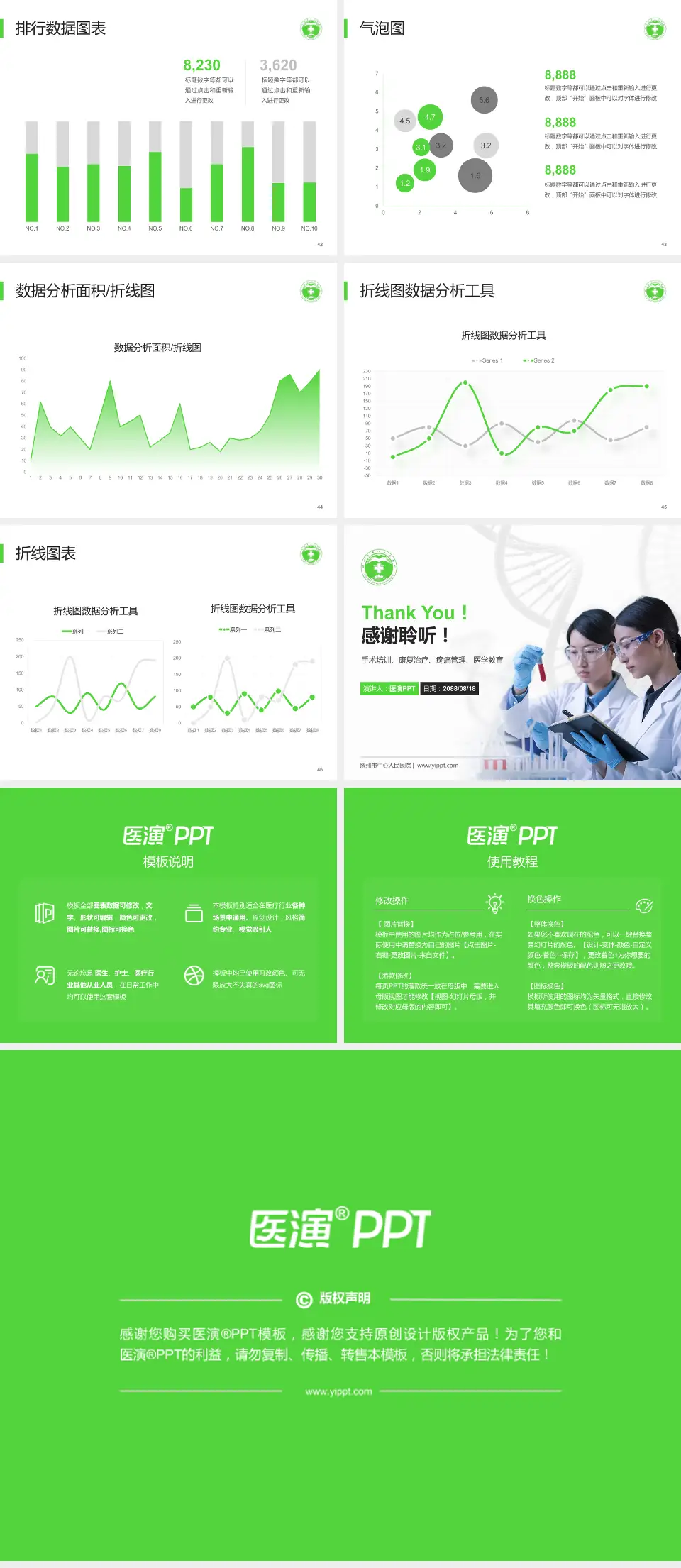 滕州市中心人民医院科研成果展示PPT模板4:3格式幻灯片预览图6