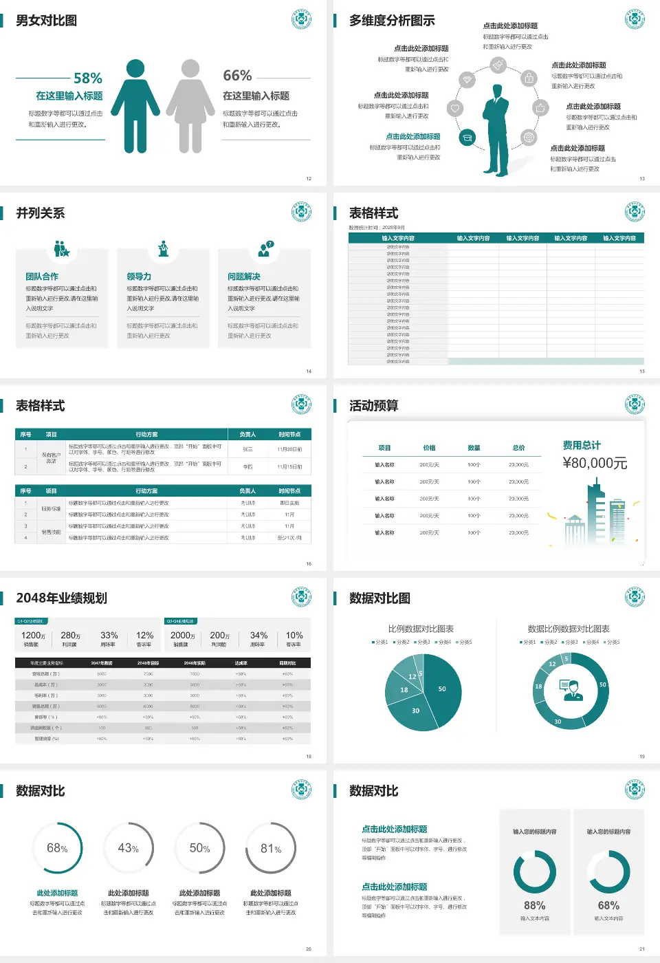 泰安市中心医院财务与预算报告PPT模板16:9格式幻灯片预览图3