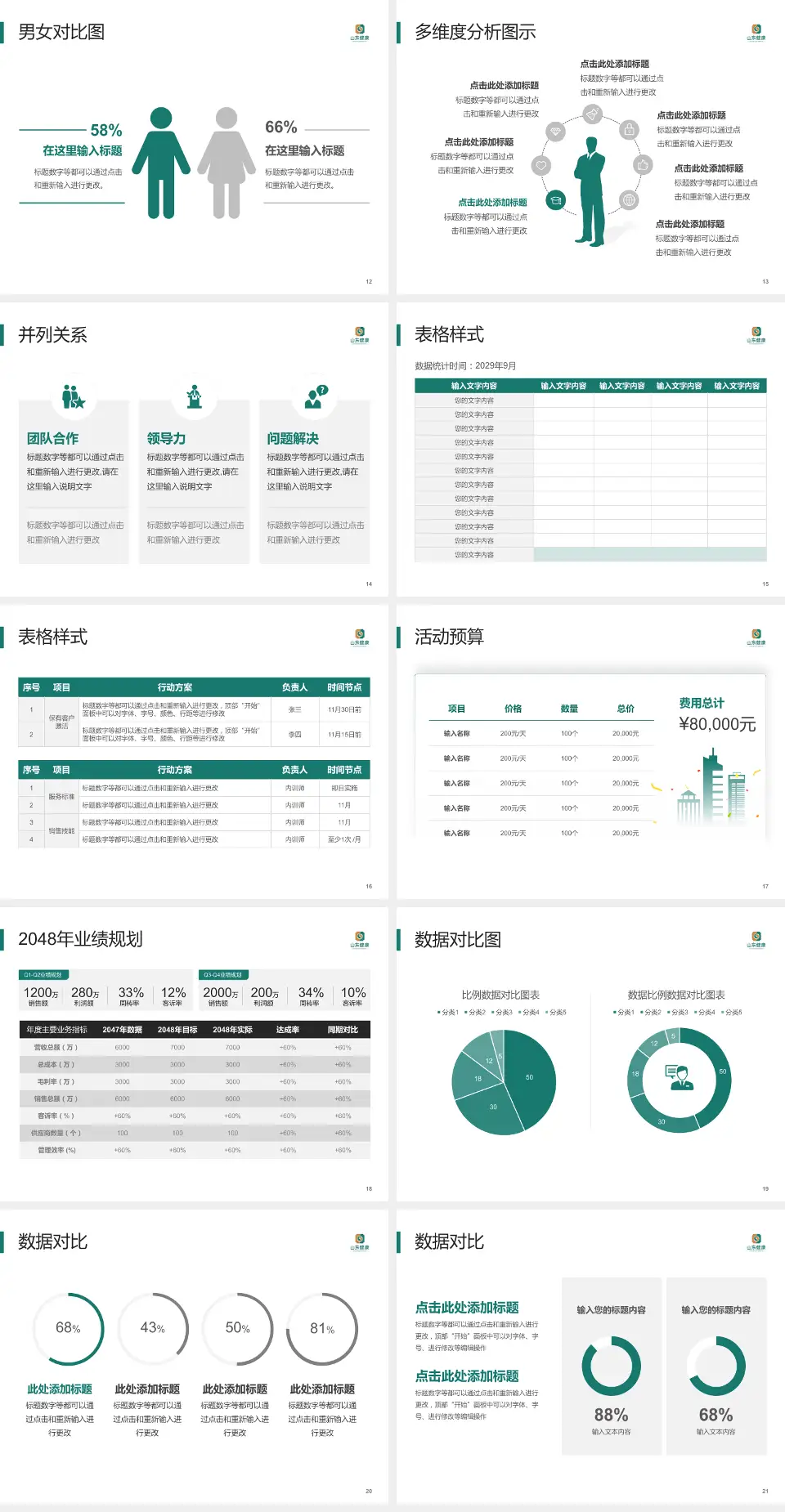 枣庄矿业集团中心医院财务与预算报告PPT模板4:3格式幻灯片预览图3