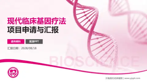 沂南县妇幼保健院项目申请与汇报PPT模板