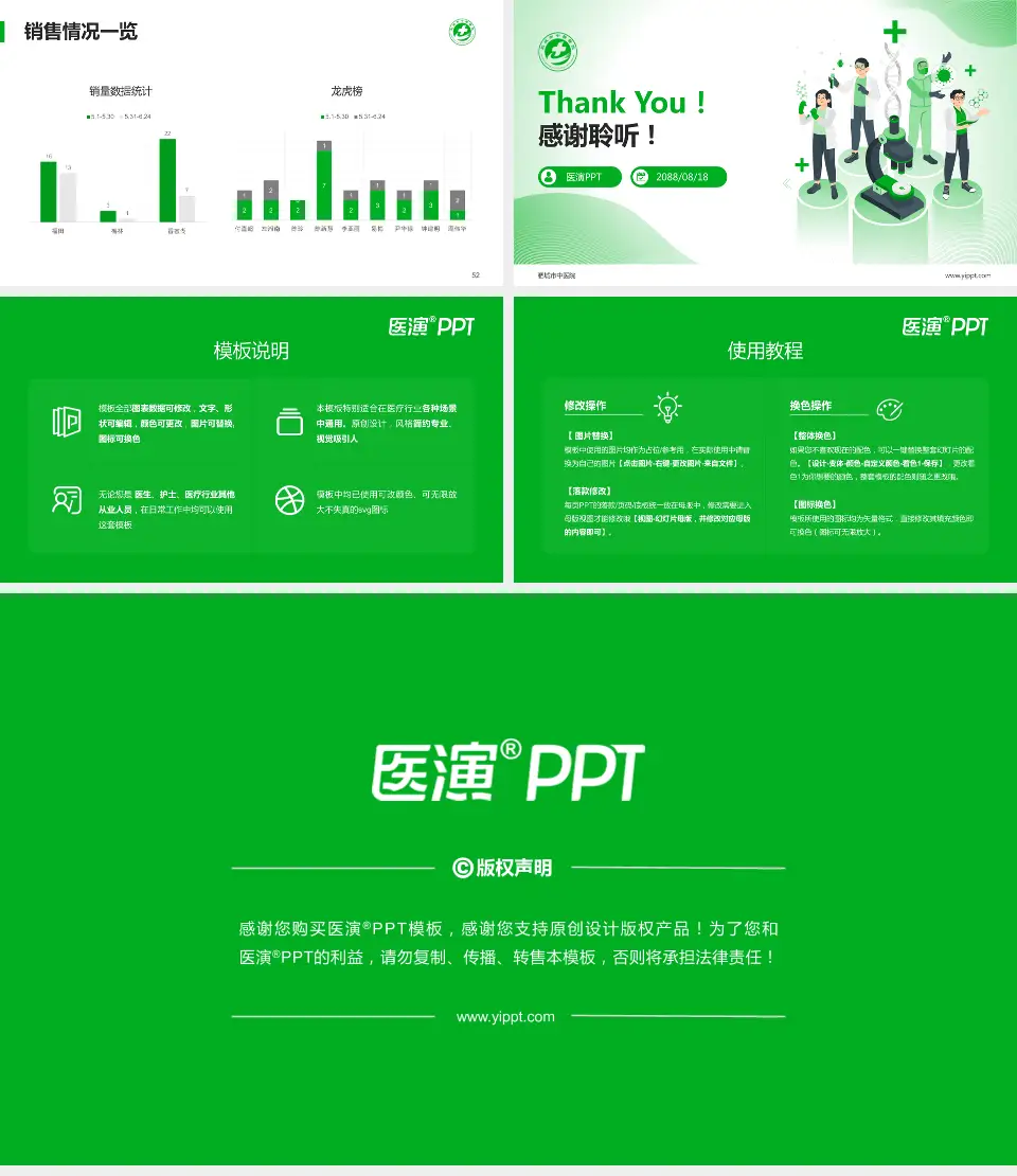 肥城市中医院品管圈PDCA演示专用PPT模板16:9格式幻灯片预览图7