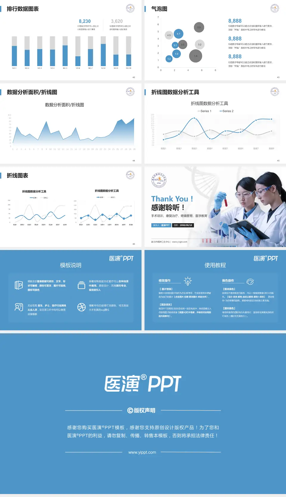 潍坊市精神卫生中心科研成果展示PPT模板16:9格式幻灯片预览图6