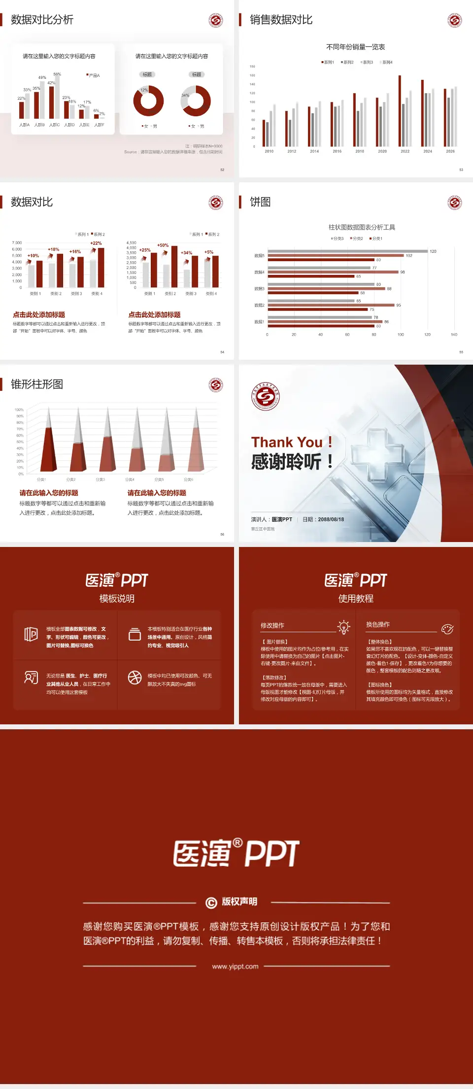 章丘区中医院医疗行业比赛专用PPT模板4:3格式幻灯片预览图7