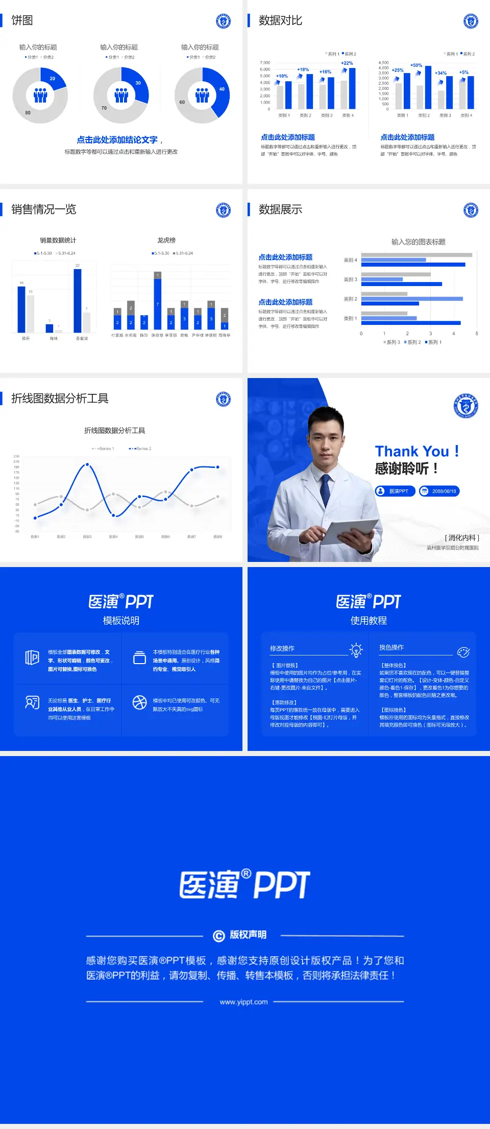 滨州医学院烟台附属医院病例分享与讨论PPT模板4:3格式幻灯片预览图4