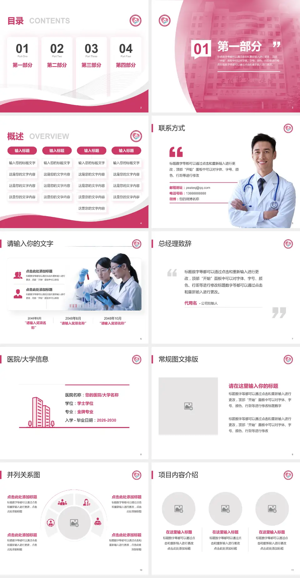 济南市第二妇幼保健院会议与研讨会PPT模板4:3格式幻灯片预览图2