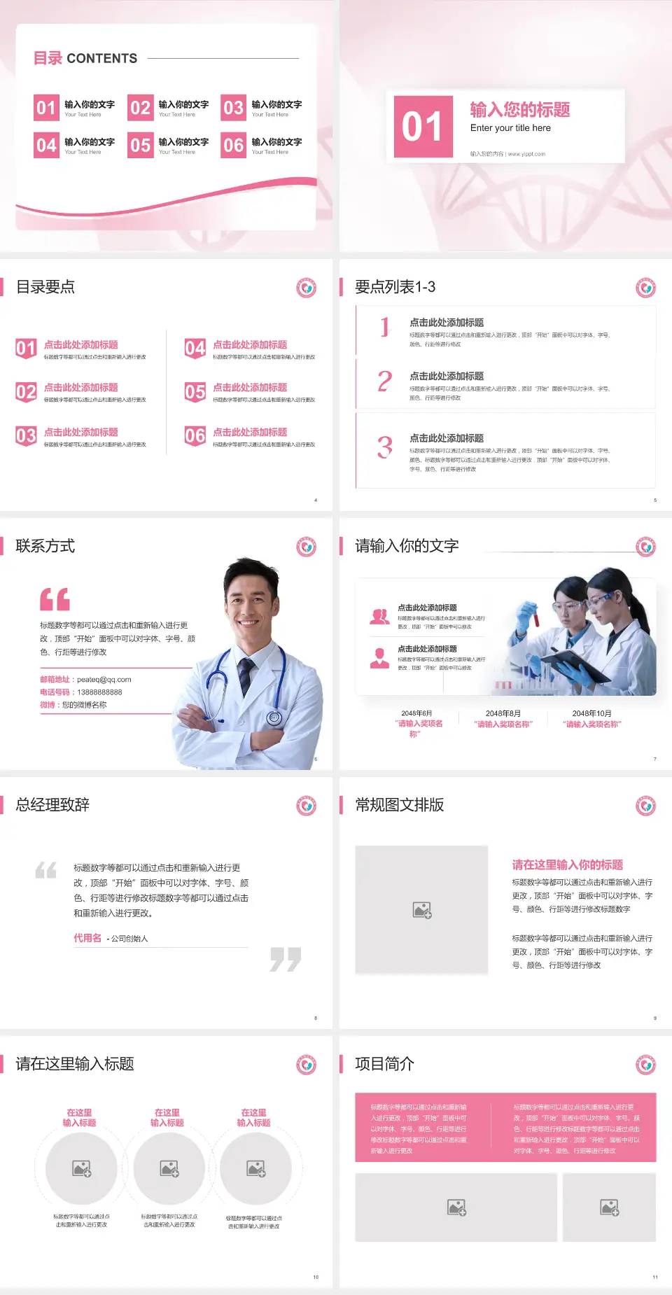 枣庄市妇幼保健院项目申请与汇报PPT模板4:3格式幻灯片预览图2