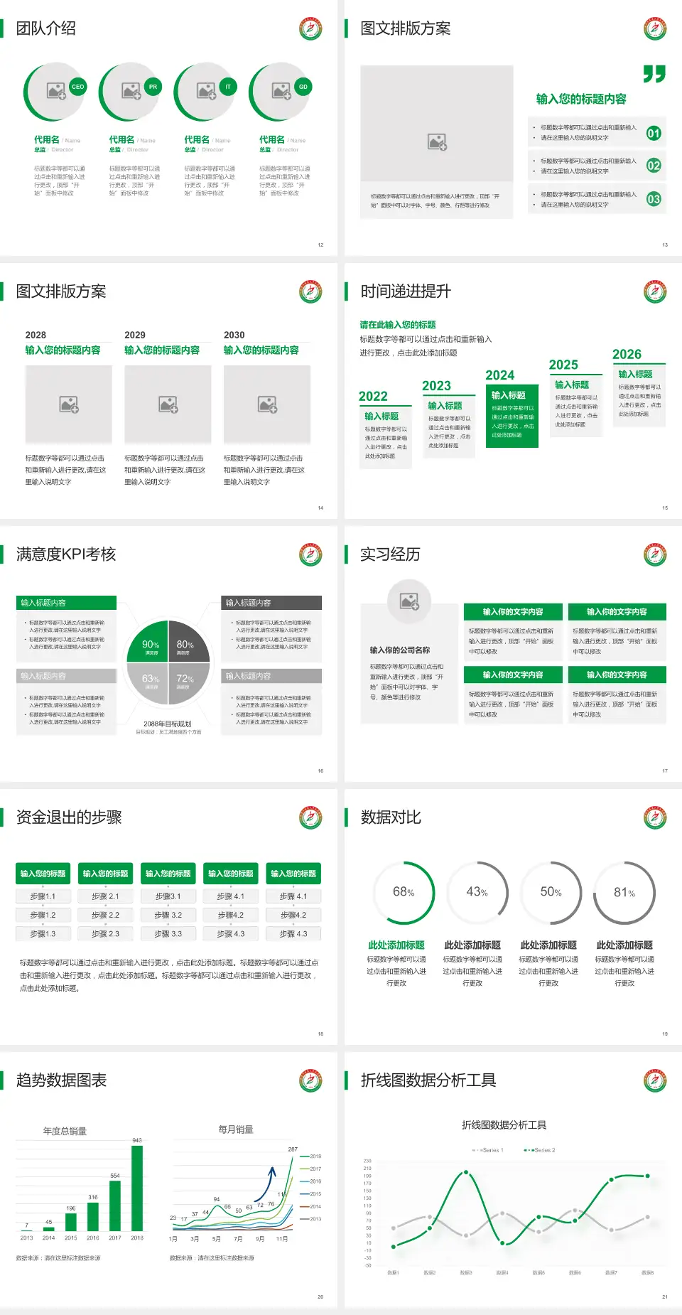枣庄市中医医院培训与教育PPT模板4:3格式幻灯片预览图3