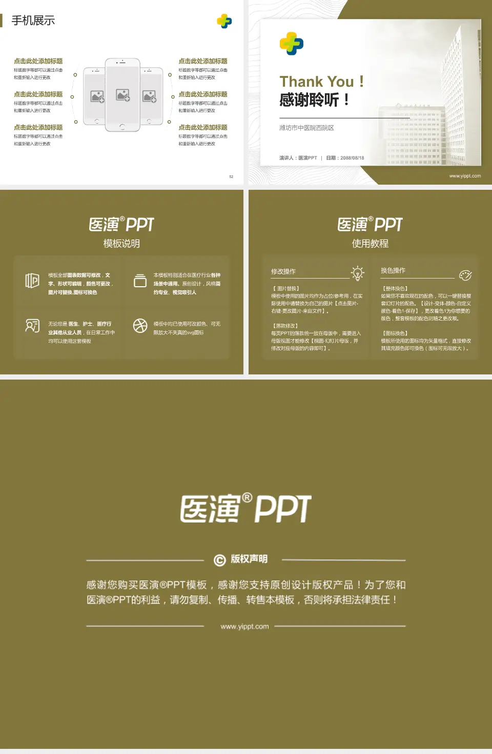 潍坊市中医院西院区医院管理报告PPT模板4:3格式幻灯片预览图7