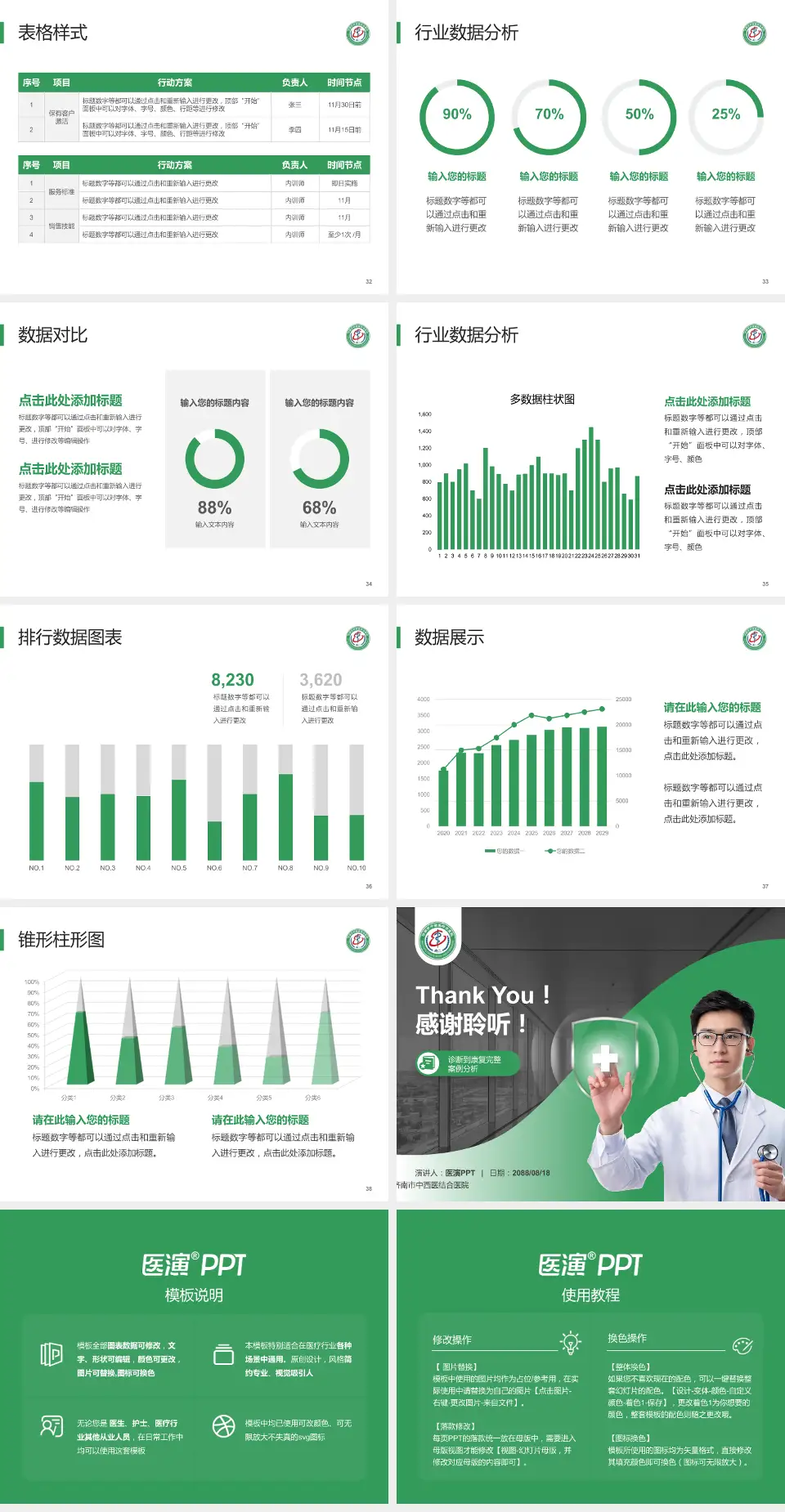 济南市中西医结合医院医疗知识普及PPT模板4:3格式幻灯片预览图5