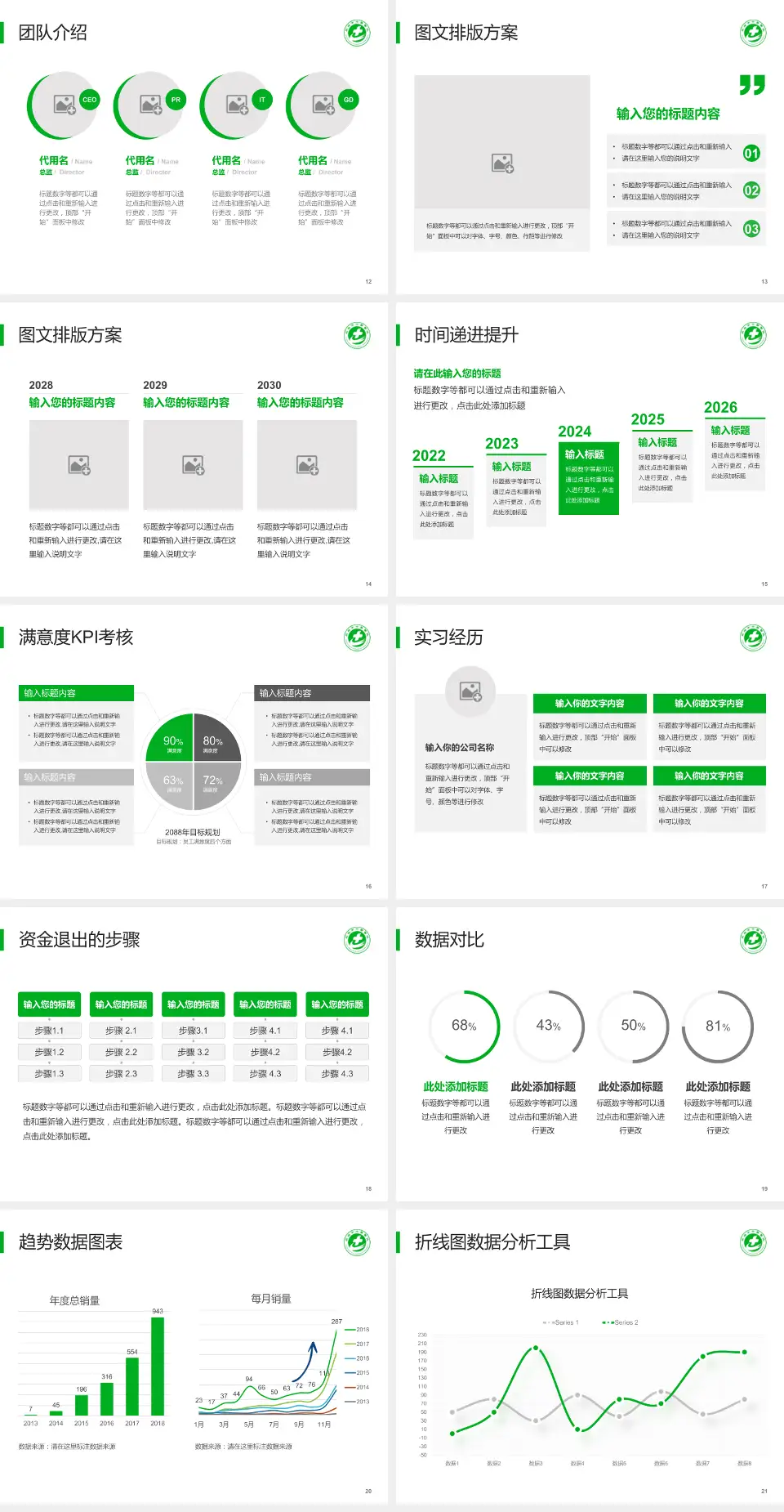 肥城市中医院培训与教育PPT模板4:3格式幻灯片预览图3