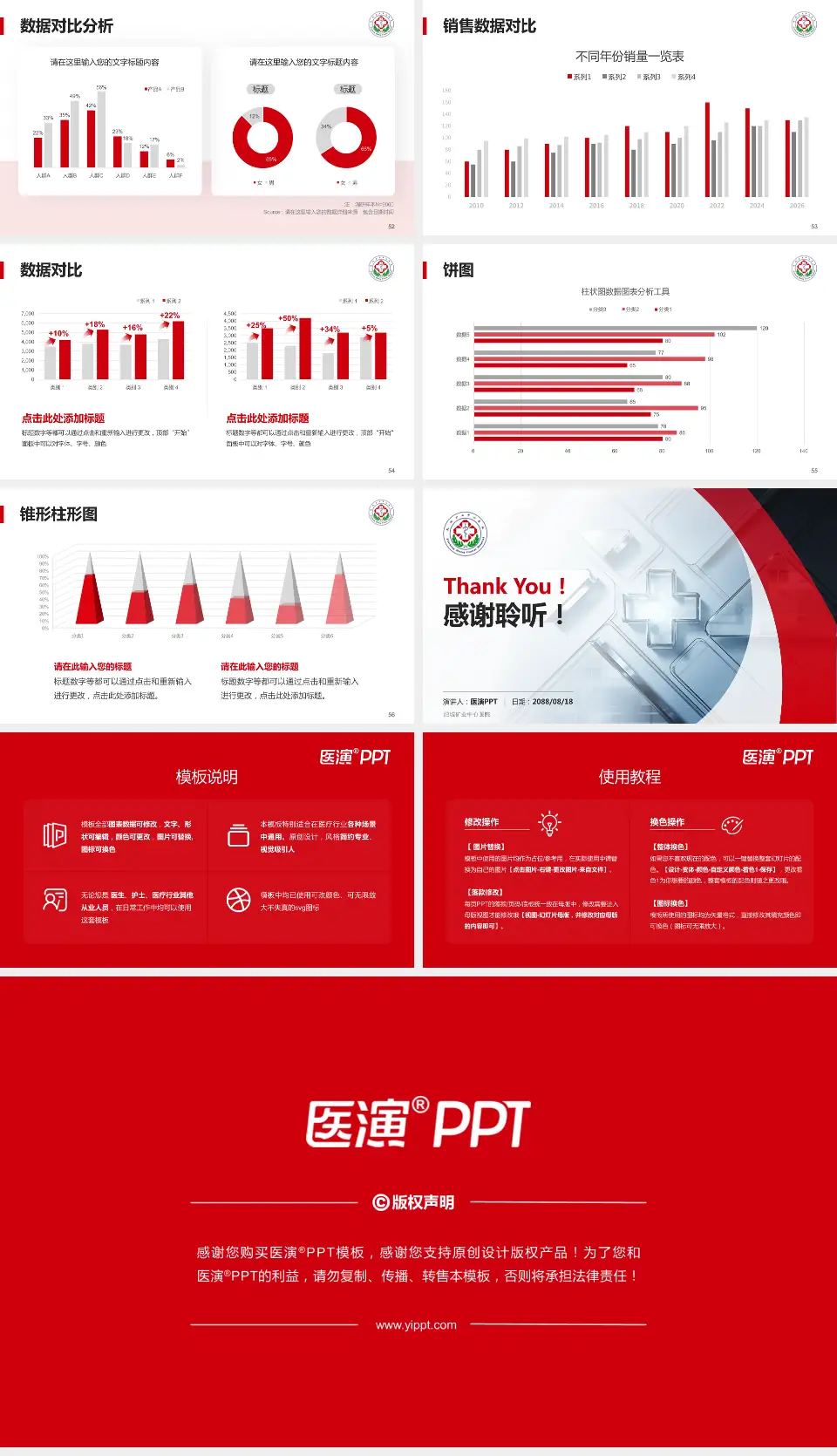 肥城矿业中心医院医疗行业比赛专用PPT模板16:9格式幻灯片预览图7