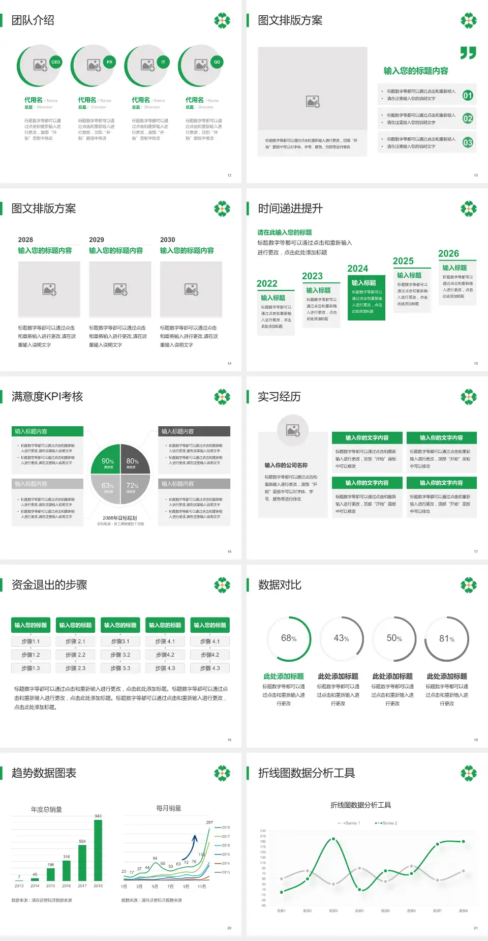 泰安市中医医院培训与教育PPT模板4:3格式幻灯片预览图3