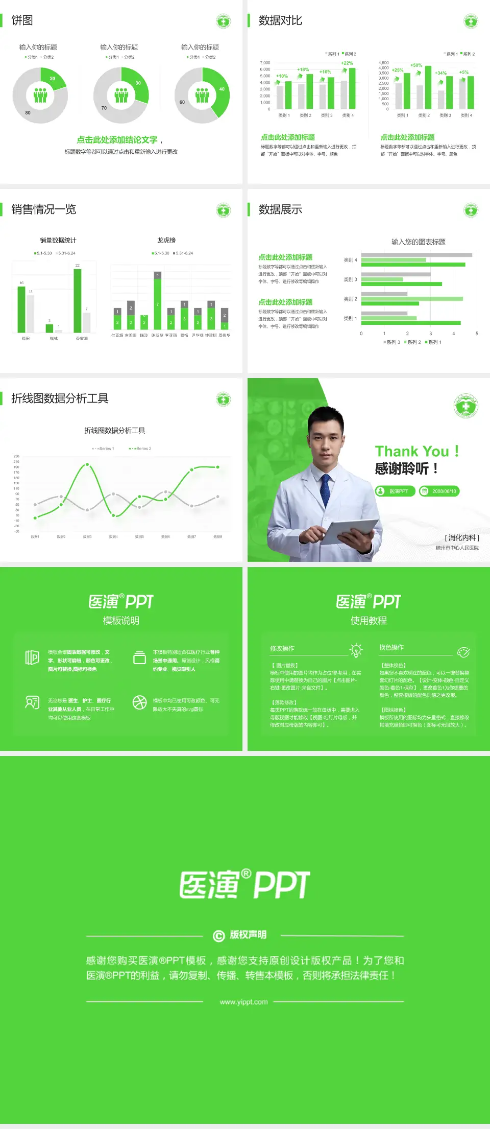 滕州市中心人民医院病例分享与讨论PPT模板4:3格式幻灯片预览图4