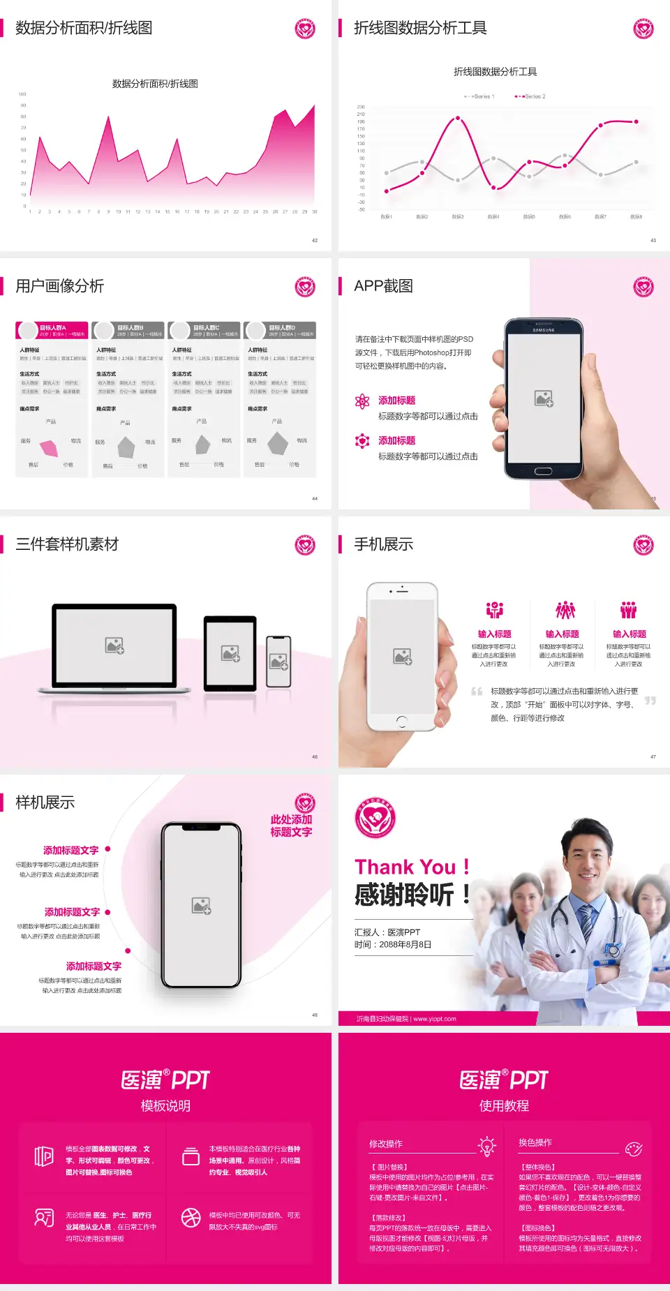 沂南县妇幼保健院科室介绍与推广PPT模板4:3格式幻灯片预览图6