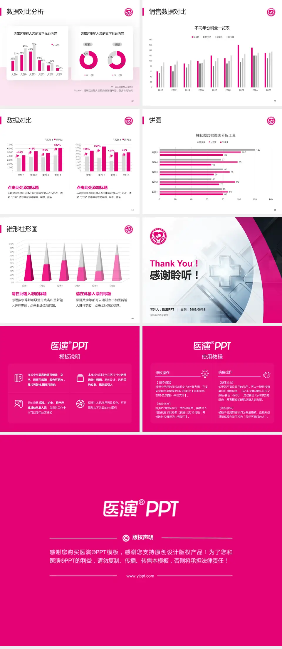 沂南县妇幼保健院医疗行业比赛专用PPT模板4:3格式幻灯片预览图7