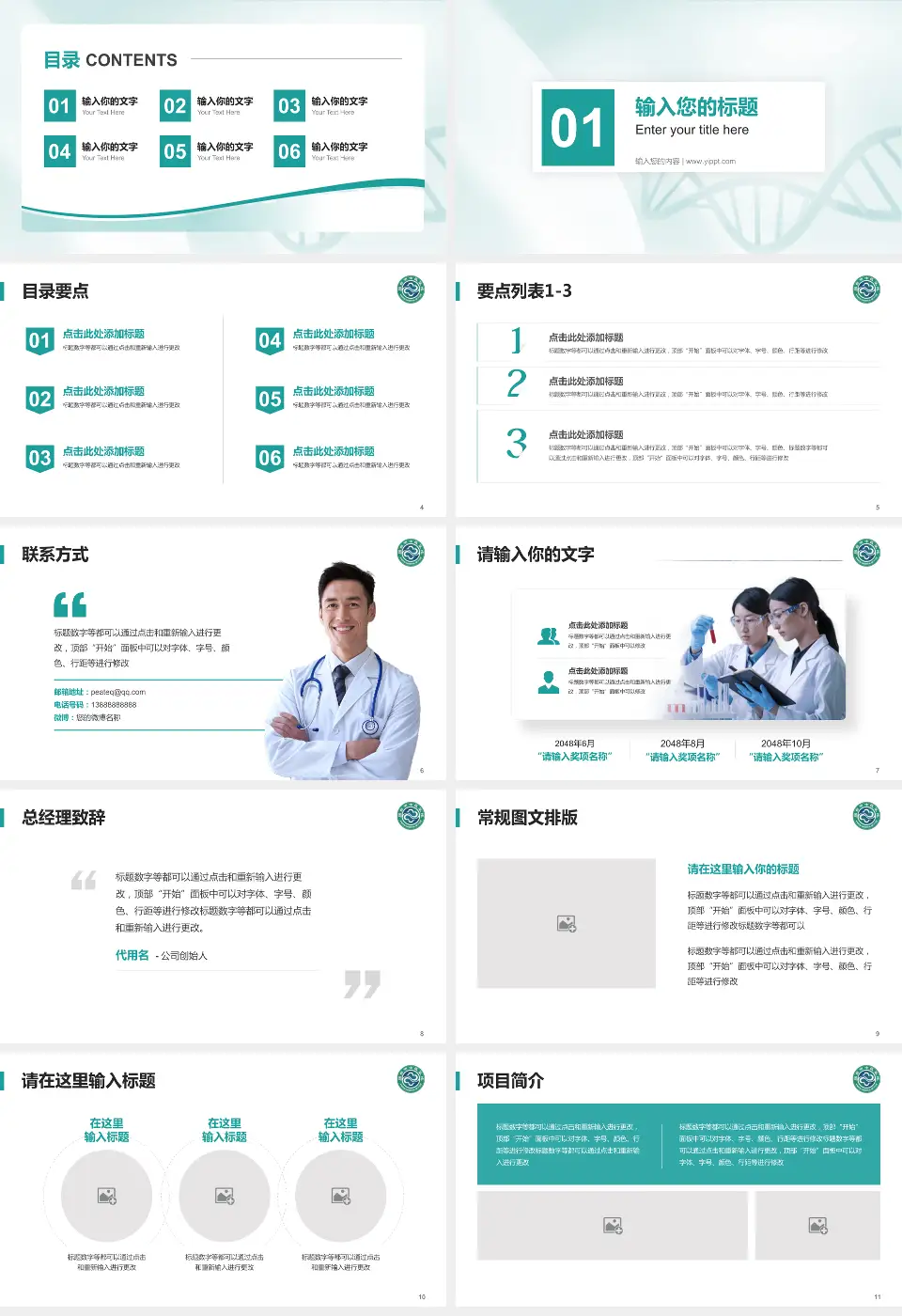 烟台市中医医院项目申请与汇报PPT模板16:9格式幻灯片预览图2