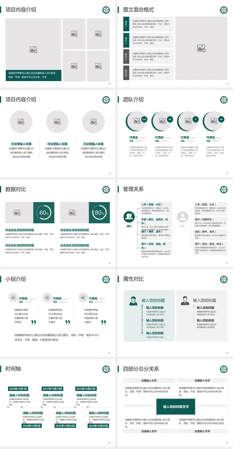 荣成市人民医院科室介绍与推广PPT模板4:3格式幻灯片预览图3