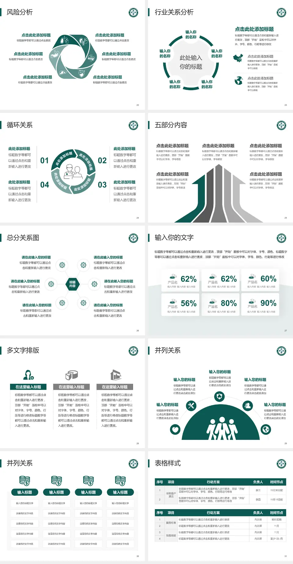 荣成市人民医院科室介绍与推广PPT模板4:3格式幻灯片预览图4