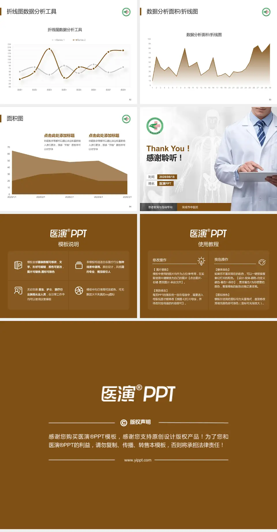 荣成市中医院患者教育与指导PPT模板4:3格式幻灯片预览图7
