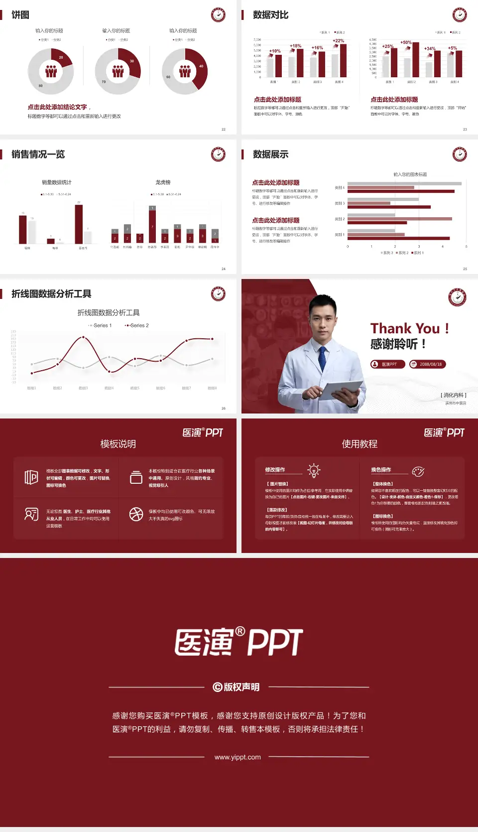 滨州市中医院病例分享与讨论PPT模板16:9格式幻灯片预览图4