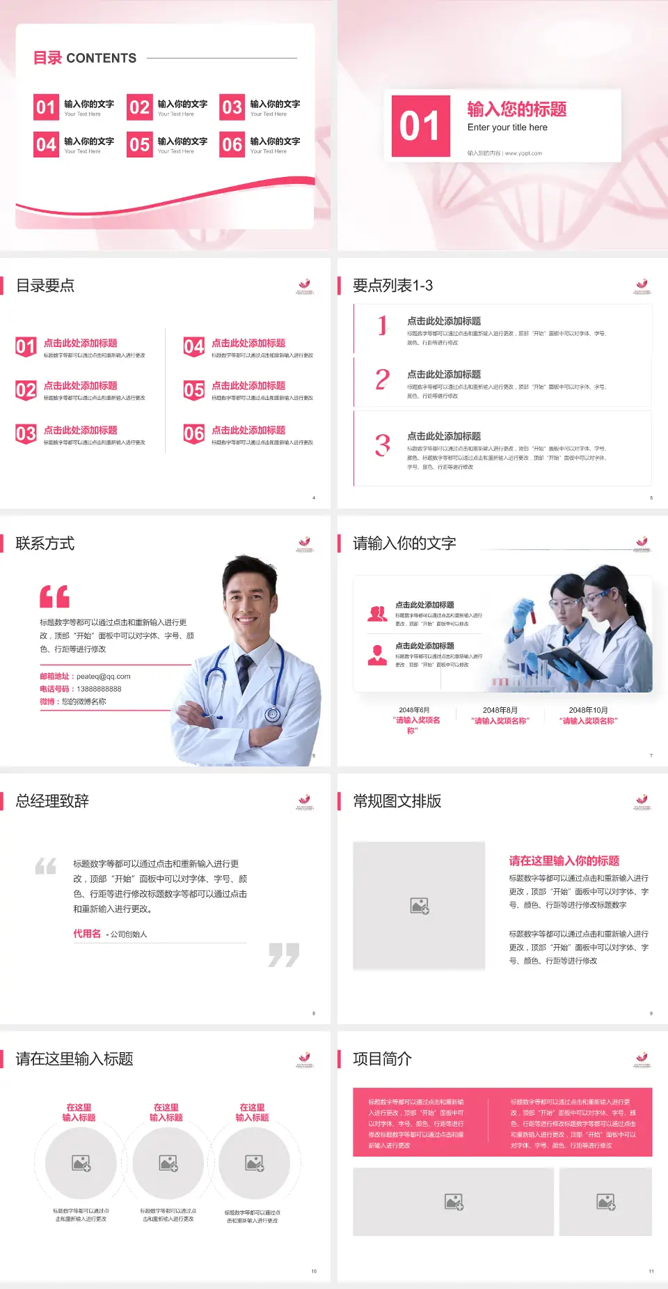 桓台县妇幼保健院项目申请与汇报PPT模板4:3格式幻灯片预览图2