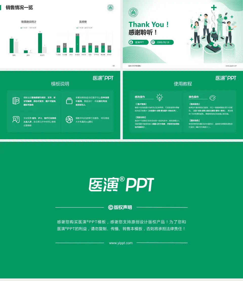 山东大学齐鲁医院品管圈PDCA演示专用PPT模板16:9格式幻灯片预览图7