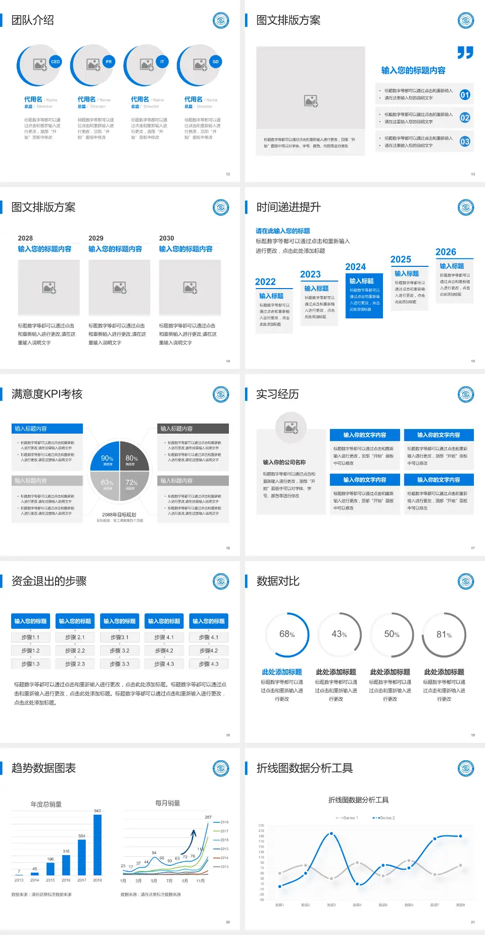 施尔明眼科医院培训与教育PPT模板4:3格式幻灯片预览图3