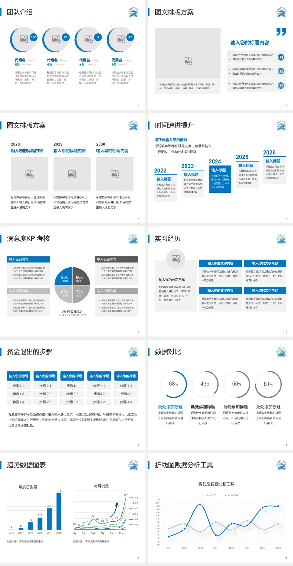 连云港市第二人民医院东院区培训与教育PPT模板4:3格式幻灯片预览图3