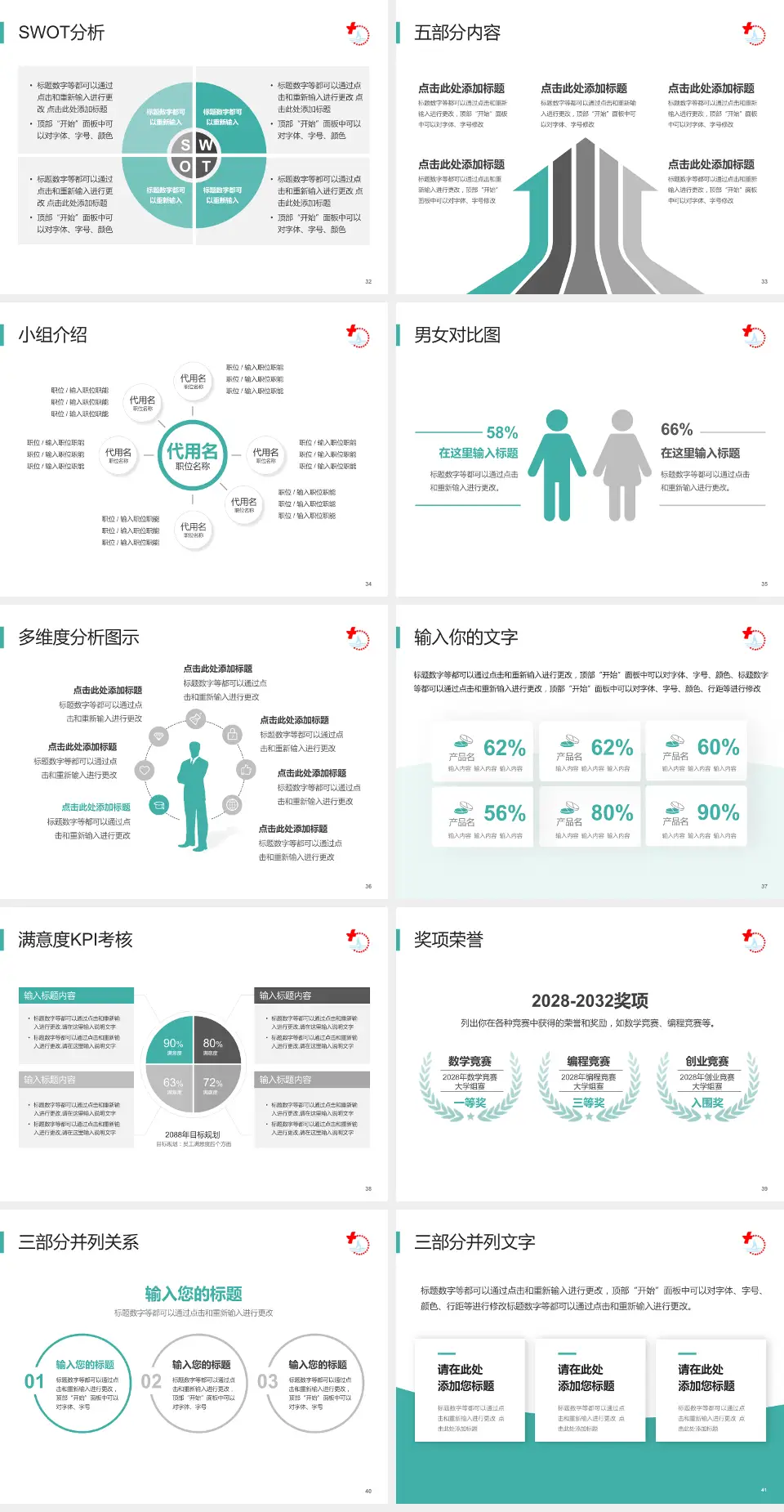 靖江市人民医院医疗行业比赛专用PPT模板4:3格式幻灯片预览图5