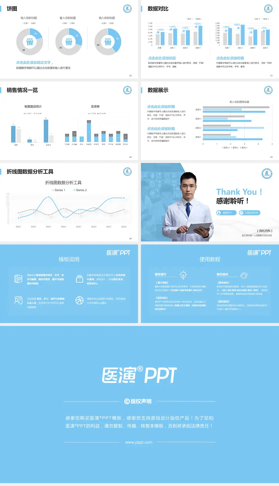 连云港市第一人民医院开发区院区病例分享与讨论PPT模板16:9格式幻灯片预览图4
