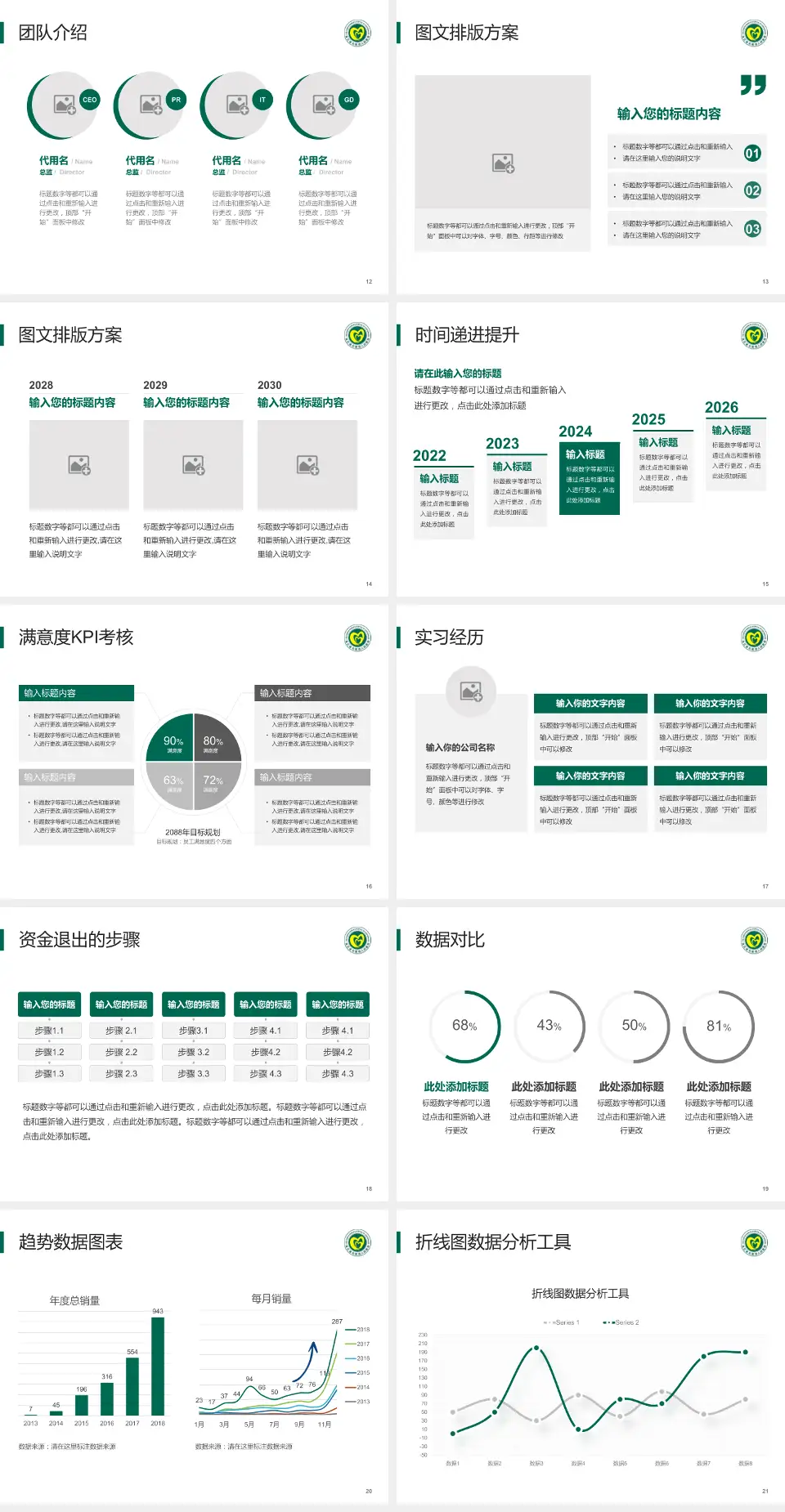 连云港市第四人民医院培训与教育PPT模板4:3格式幻灯片预览图3