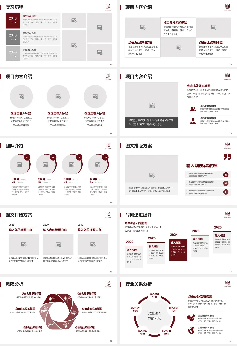 成武县人民医院个人求职应聘简历PPT模板16:9格式幻灯片预览图3